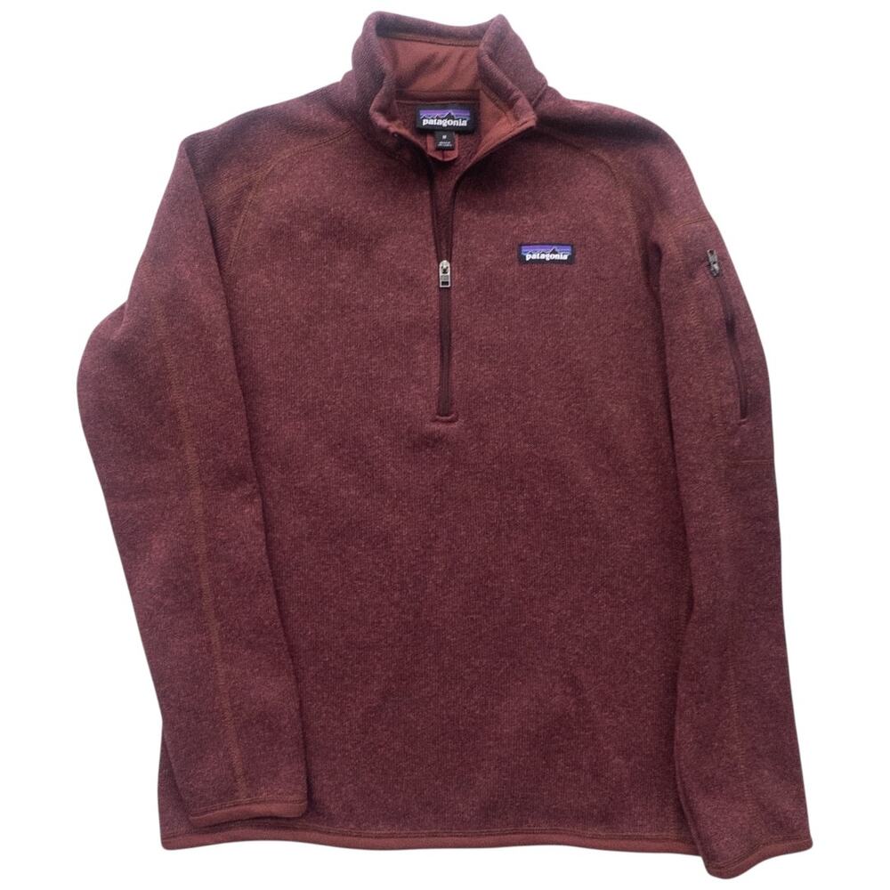 Patagonia Women's Better Sweater 1/4-Zip Sequoia Red Fleece Pullover Size Medium